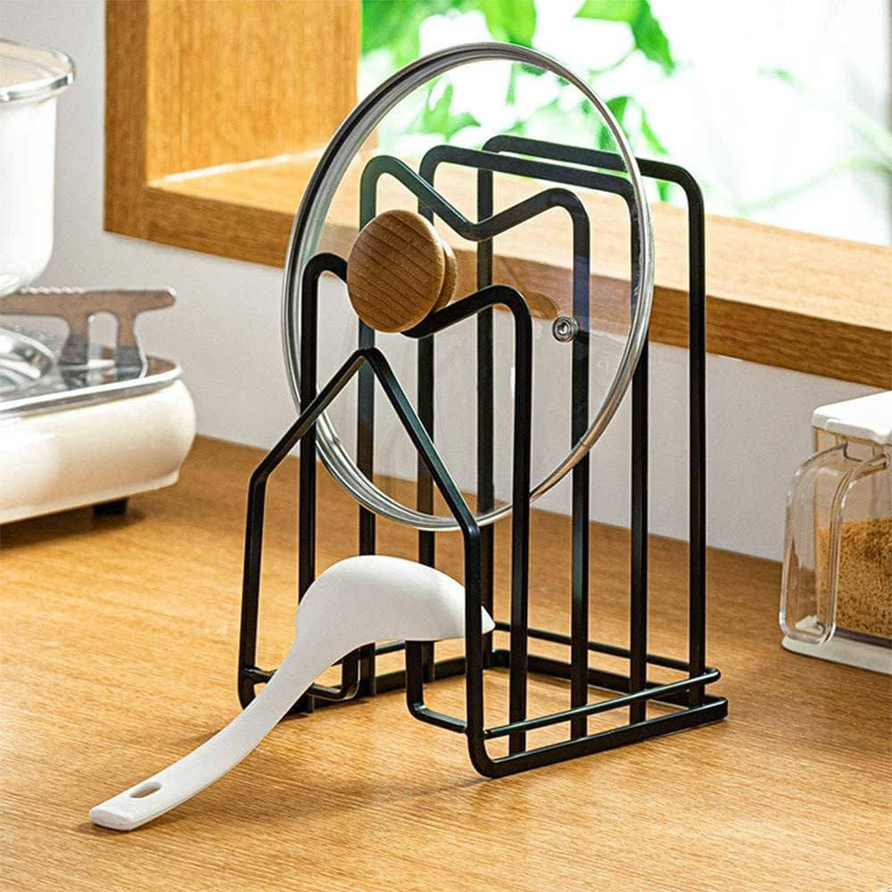 SUNFICON Cutting Board Rack Chopping Board Organizer Stand Holder Kitchen Countertop Pots Pan Lid... | Amazon (US)