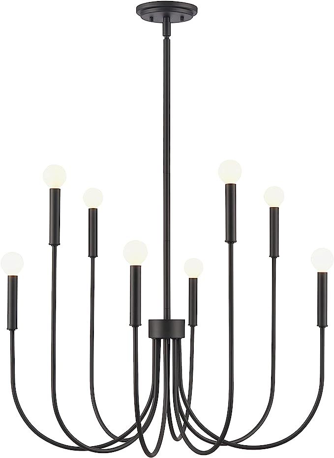 Elk Home Ulla 8-Light Chandelier - Matte Black Finish, W28 X D28 X H30.25 Inches, Traditional, Mo... | Amazon (US)