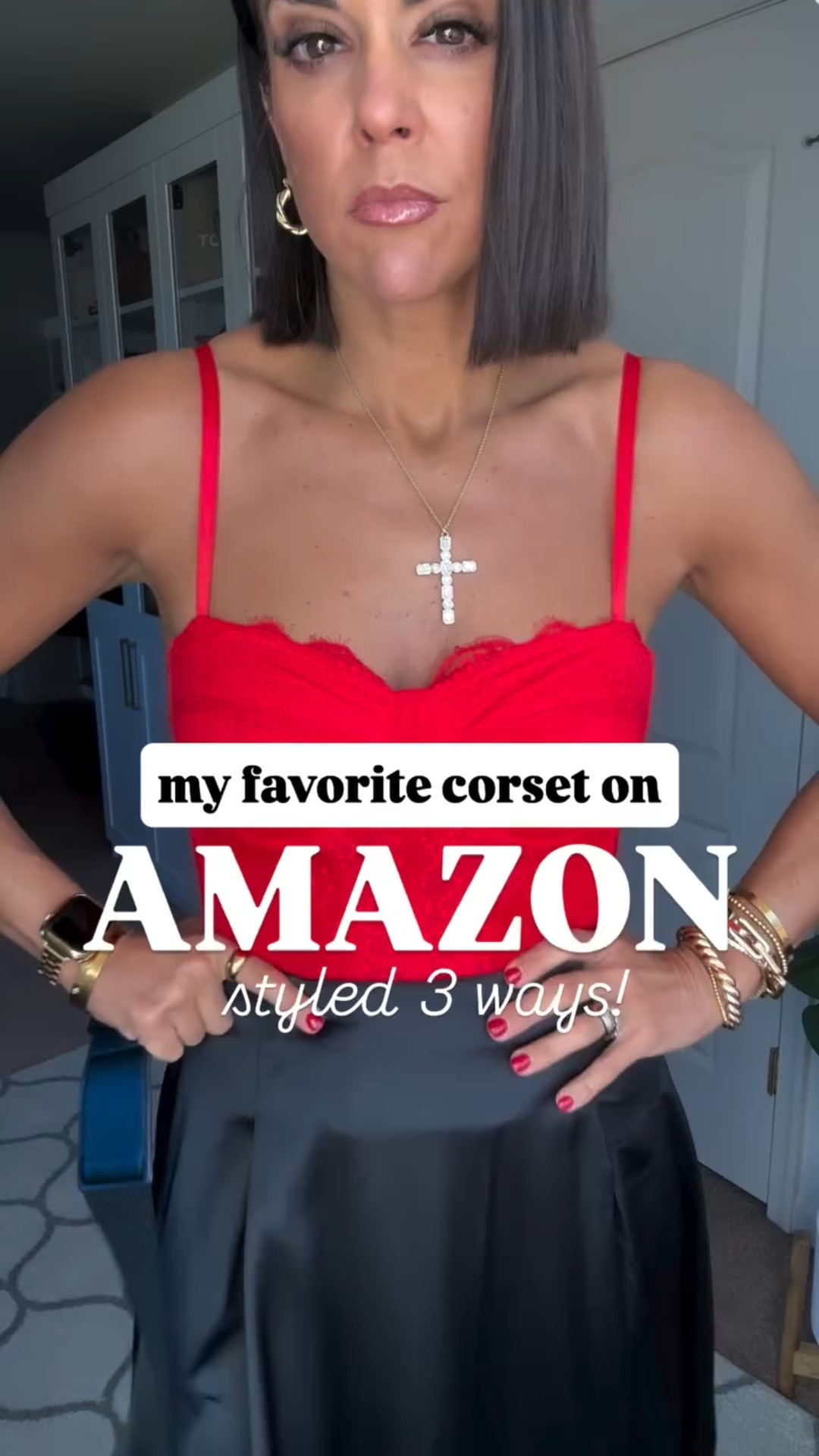 Comment SHOP + I’ll send it your way! This is my 3rd color in my favorite Amazon corset it because it’s THAT GOOD! I love the red for the holidays! But it comes in so many colors! 

Everything also in my bio!

#holidayoutfit #holidaystyle #corsetoutfit #holidayseason #ootd #ootdfashion #outfitinspiration #outfitinspo #momoutfit #momoutfits #momstyle #momstylelife #outfitinspo