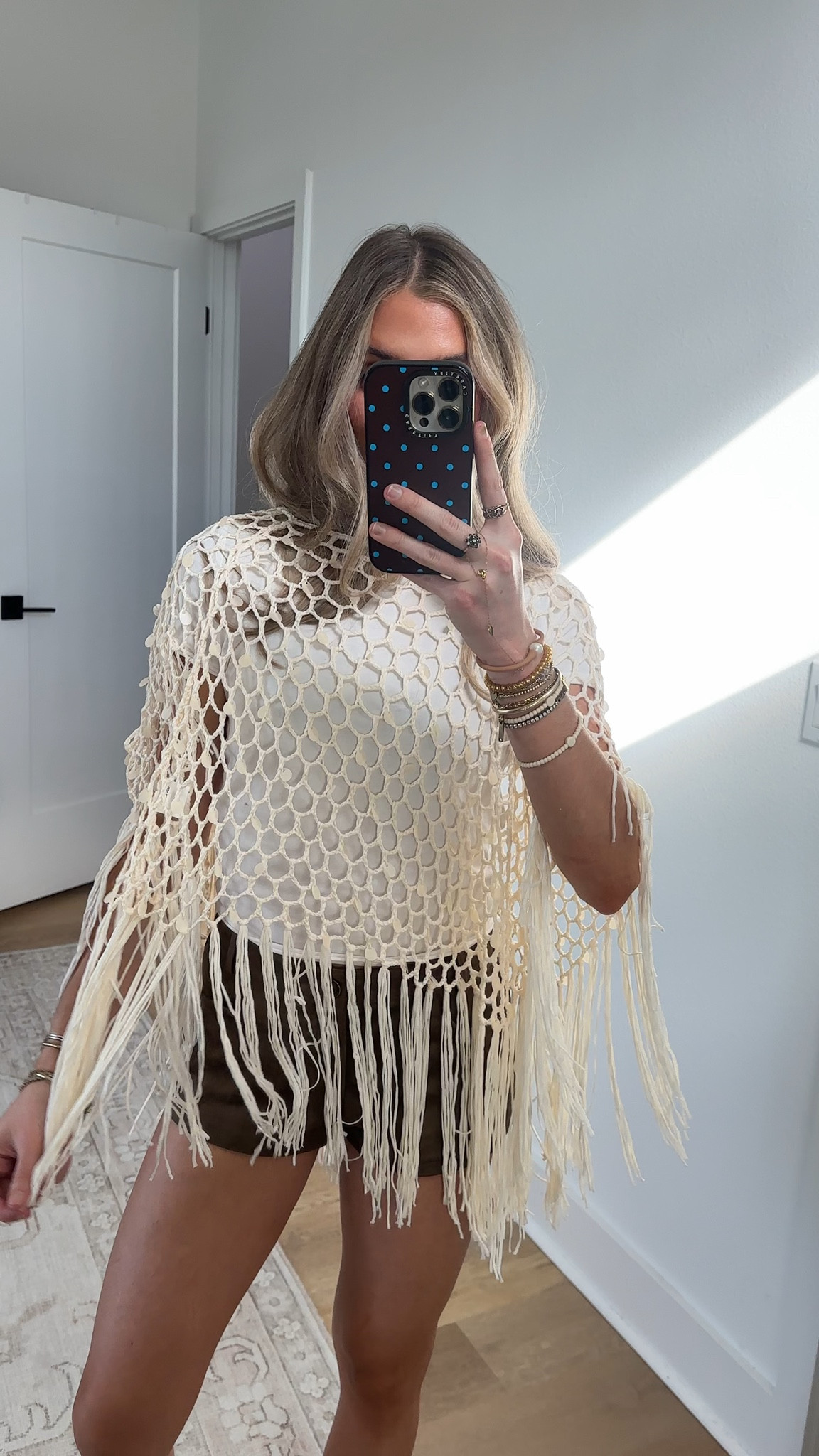 @12th Tribe my code is SLOANEV10! Desert nights just got a whole lot more fun with the Rianne Ivory Sequin Crochet Shawl. Featuring intricate crochet detail and a touch of sparkle, this shawl is the perfect mix of boho charm and statement-making glam. Layer it over your favorite festival fit or western-inspired look and let the Rianne take your vibe from dreamy to unforgettable

#LTKspring #LTKspringtrends #LTKootd