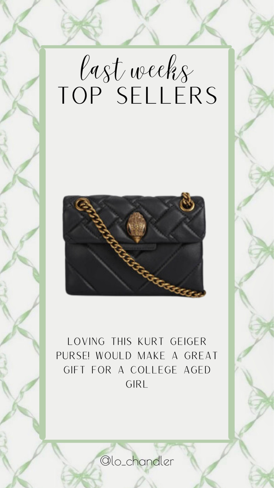 This purse is perfect for the fall and winter! Would make a great gift!


Top sellers
Favorites 
Best sellers
Top jeans
Top toys 
Top gifts 



#LTKGiftGuide #LTKstyletip #LTKCyberWeek