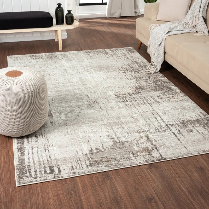 Kailianna Machine Woven / Power Loomed Performance Beige Rug | Wayfair North America