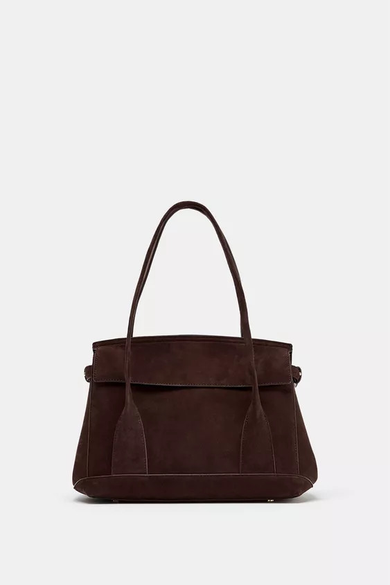 SPLIT LEATHER CITY BAG | Zara US