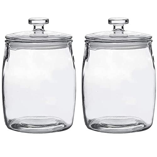 Ritayedet Half Gallon Glass Jars with Lid, Wide Mouth Cookie Jars Set of 2, Apothecary Jar for Candy, Glass Canisters for Kitchen Storage and Laundry Organization | Amazon (US)