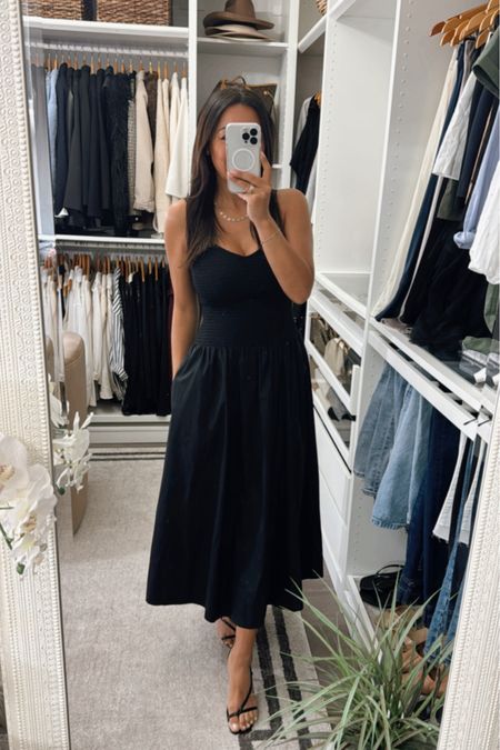 Such a flattering fit!  I usually size up with this brand, but took my true size in this dress. Drop waist, poplin skirt- fits like a glove 

#LTKOver40