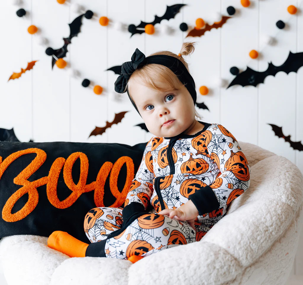 ZIP ROMPER - Jack-O-Lantern | millie + roo