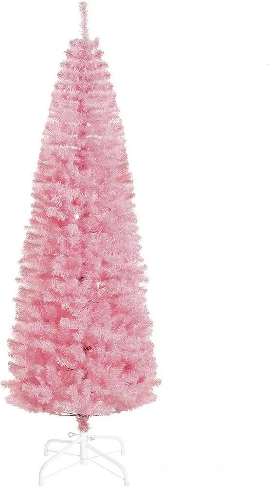 HOMCOM 7FT Artificial Christmas Tree Holiday Xmas Holiday Pencil Tree Decoration with Automatic O... | Amazon (CA)