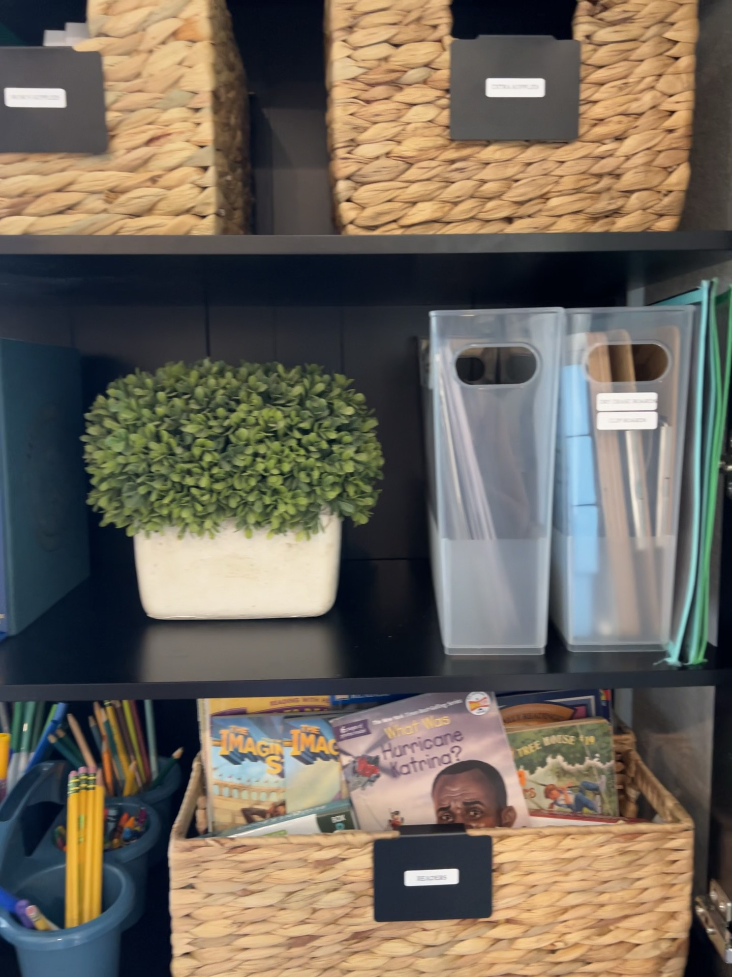 Homeschool Cabinet Organization