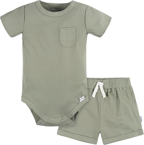 Gerber Baby Bodysuit and Short Set | Amazon (US)
