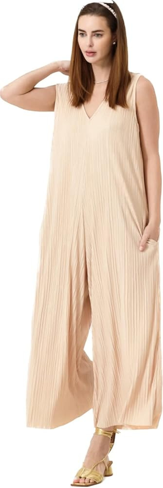 NOTHING FITS BUT Jumpsuits for Women Casual Summer Outfit, Pleated Overalls Baggy Rompers Jumpsui... | Amazon (US)