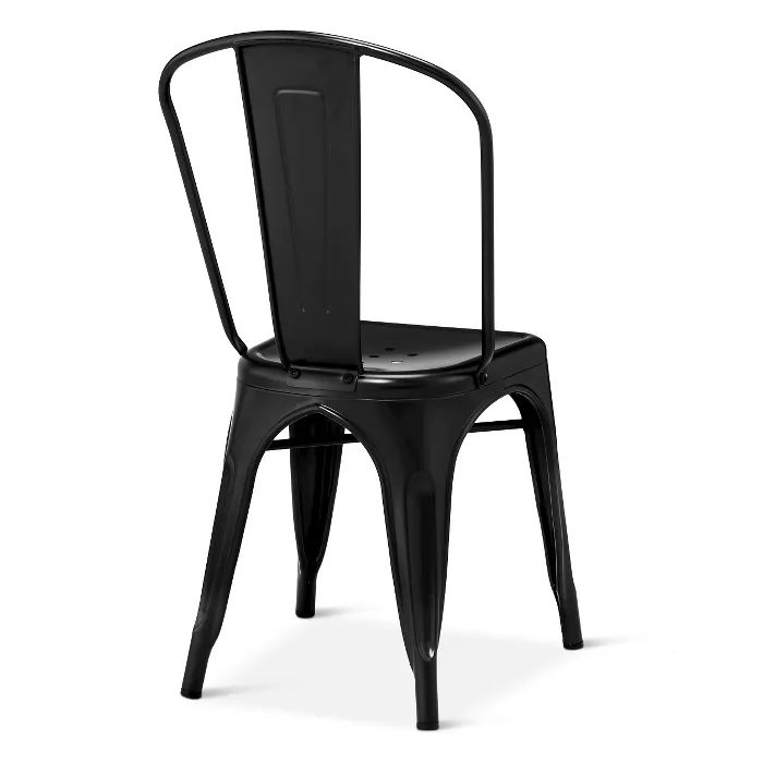 Carlisle High Back Metal Dining Chair Matte Black - Threshold&#8482; | Target