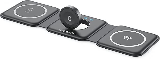 UCOMX Nano 3 in 1 Wireless Charger,Magnetic Foldable 3 in 1 Charging Station,Fast Wireless Chargi... | Amazon (US)