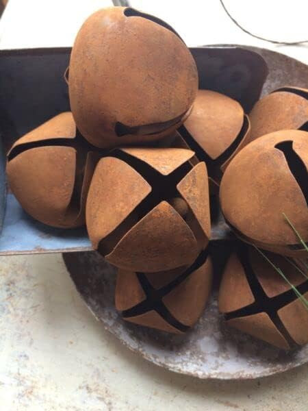 6 Primitive Rusty Jingle Bells 60mm Tin Christmas 2.5" Craft Farmhouse Rustic for Party Decoratio... | Amazon (US)