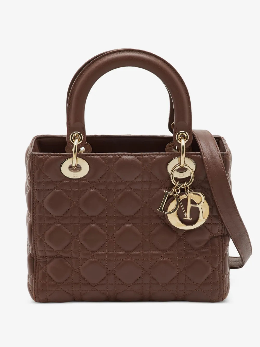 Christian Dior Pre-Owned 2018 medium Lady Dior tote bag - Brown | Farfetch Global