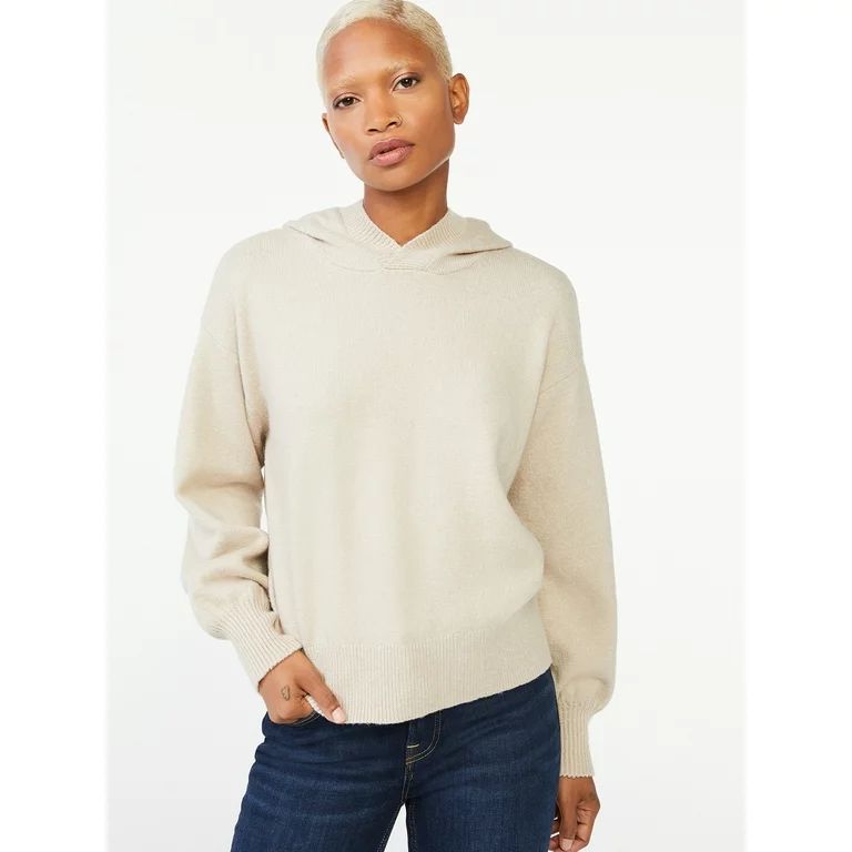 Free Assembly Women's Boxy Hoodie Sweater | Walmart (US)
