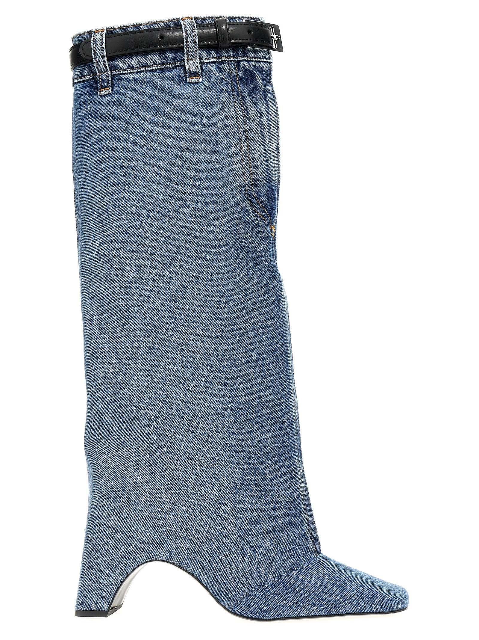 Coperni denim Open Knee Bridge Boots | Italist.com US