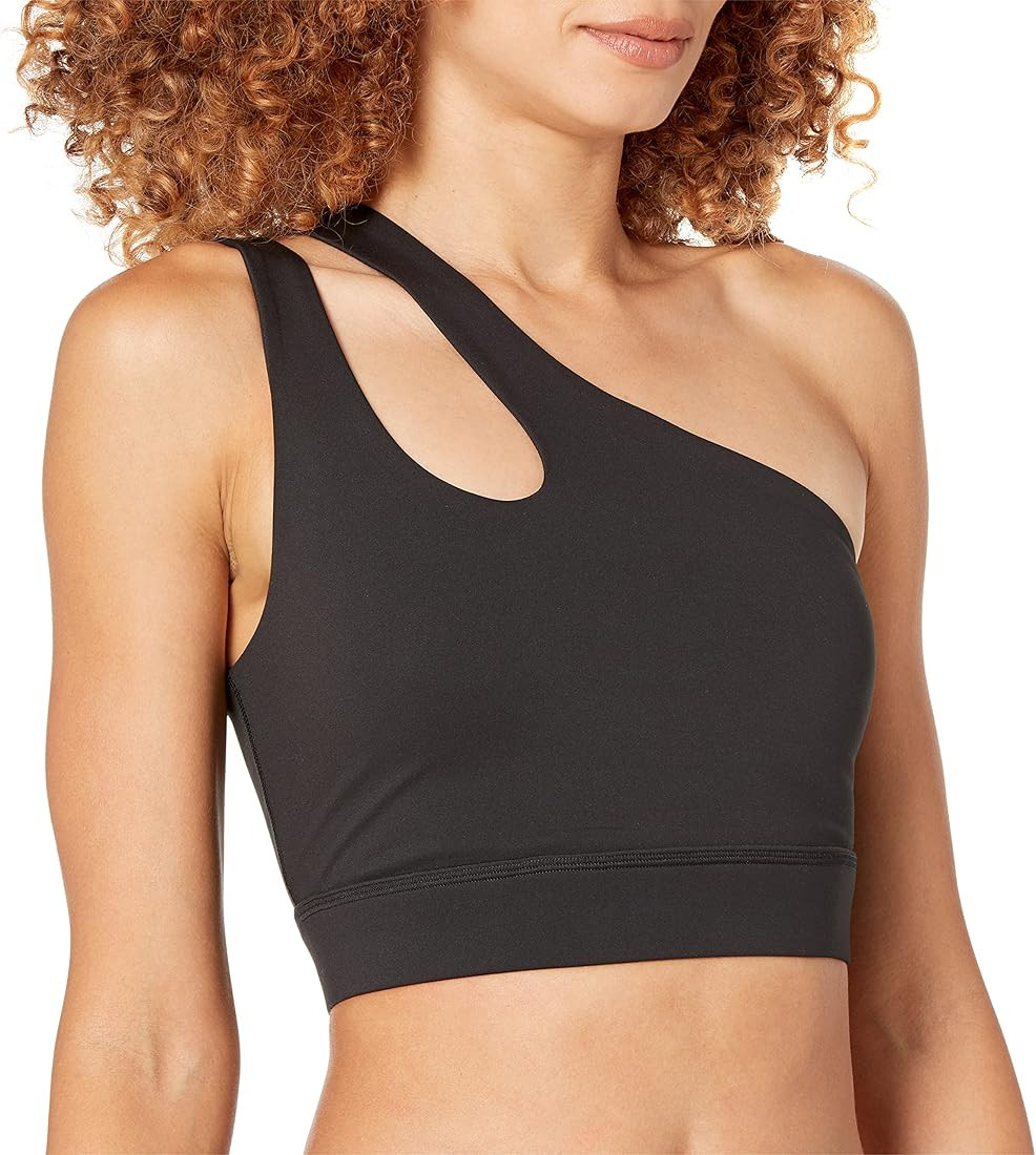 The Drop Women's Kelsey One-Shoulder Stretch Cutout Sports Bra | Amazon (US)