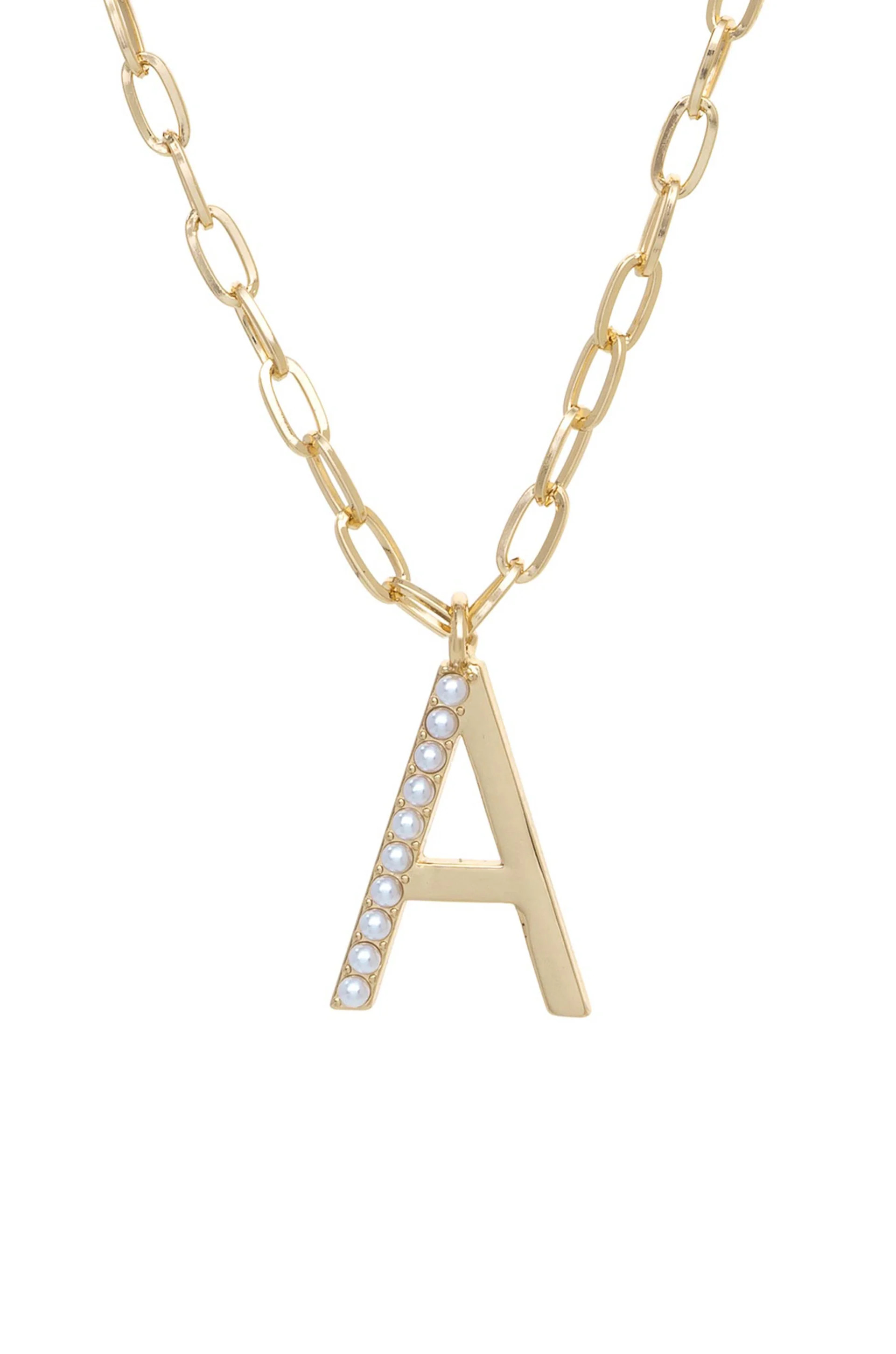 Pearl Initial Necklace | Ettika