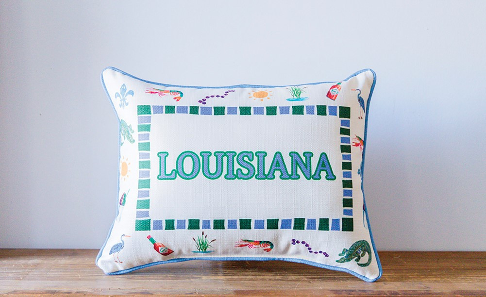 Bayou Frame Icons City State Pillow | Little Birdie | Little Birdie