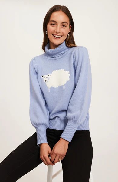 Over Embroidered Sheep Sweater - Dove | tyler boe