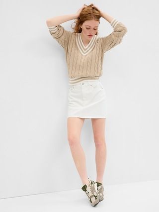 Denim Mini Skirt with Washwell | Gap Factory