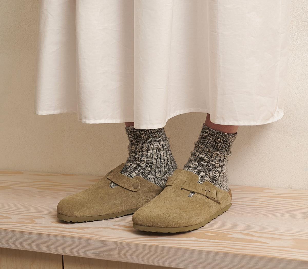 BIRKENSTOCK
								Boston Clogs
								Khaki | OFFICE London (UK)