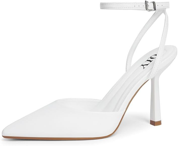 Closed Toe Ankle Strap Heels Women Pumps Pointed Toe Heeled Sandals for Women Stiletto Wedding Dr... | Amazon (US)