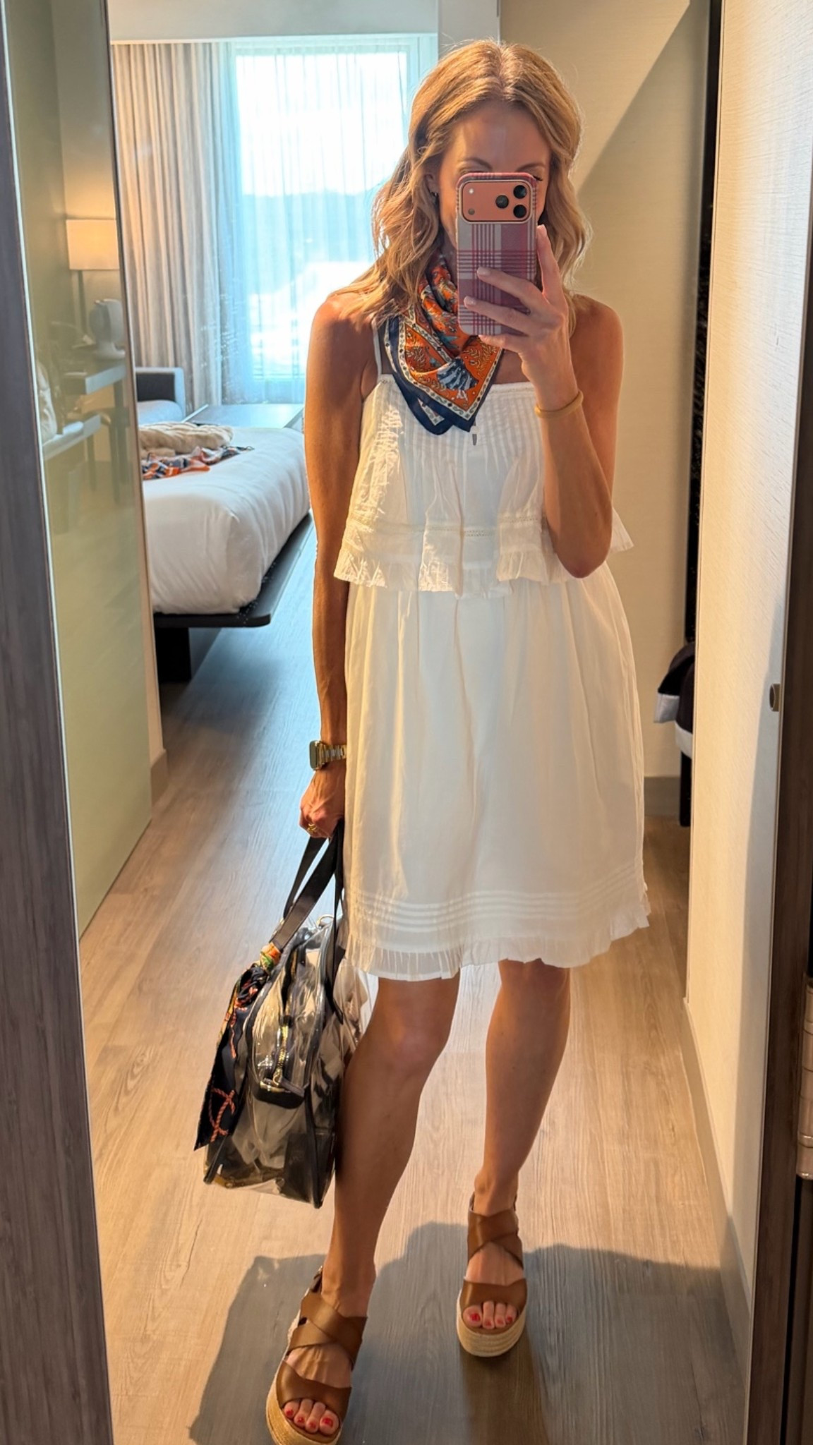 Game day OOTD // $9 @Walmart dress on clearance and my Amazon shorts. I’m ready. ❤️🦅