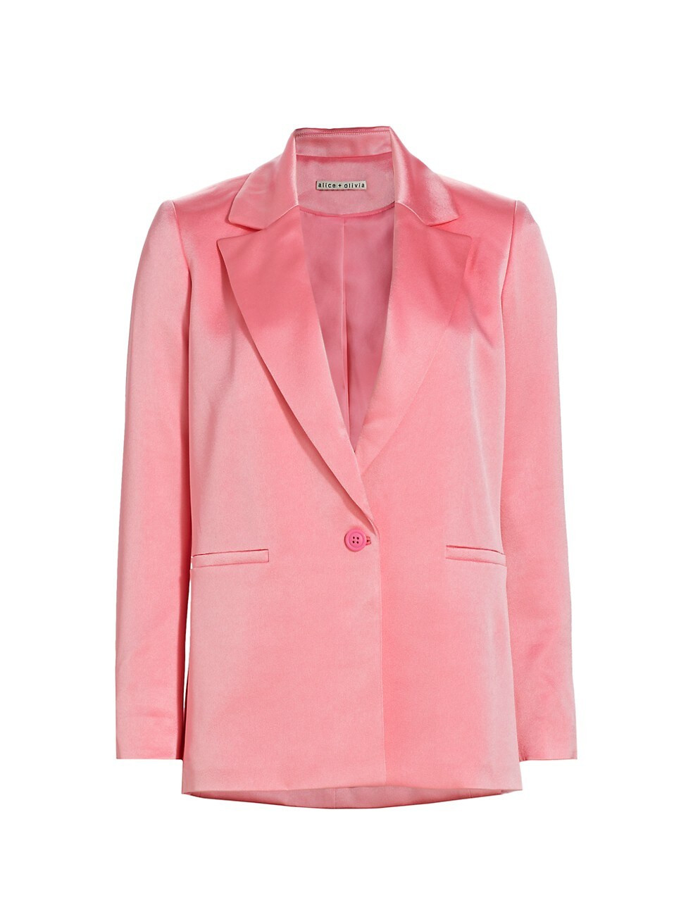 Denny Satin Single-Button Boyfriend Blazer | Saks Fifth Avenue