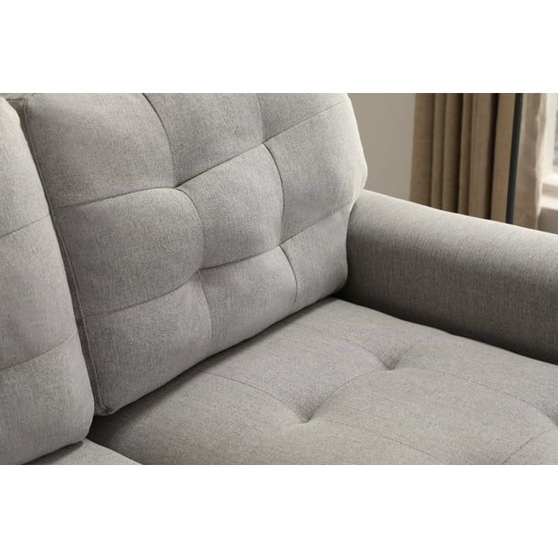 Grey Sectional Sofa Bed, SEGMART 33'' x 86'' x 54.5'' Contemporary Couch Soft Upholstery Sofa Bed... | Walmart (US)