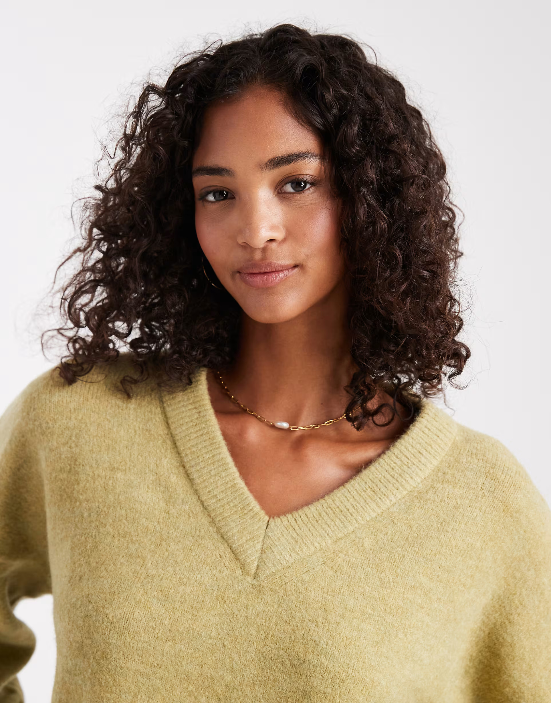 ASOS DESIGN knitted boxy v neck jumper in pistachio green | ASOS (Global)