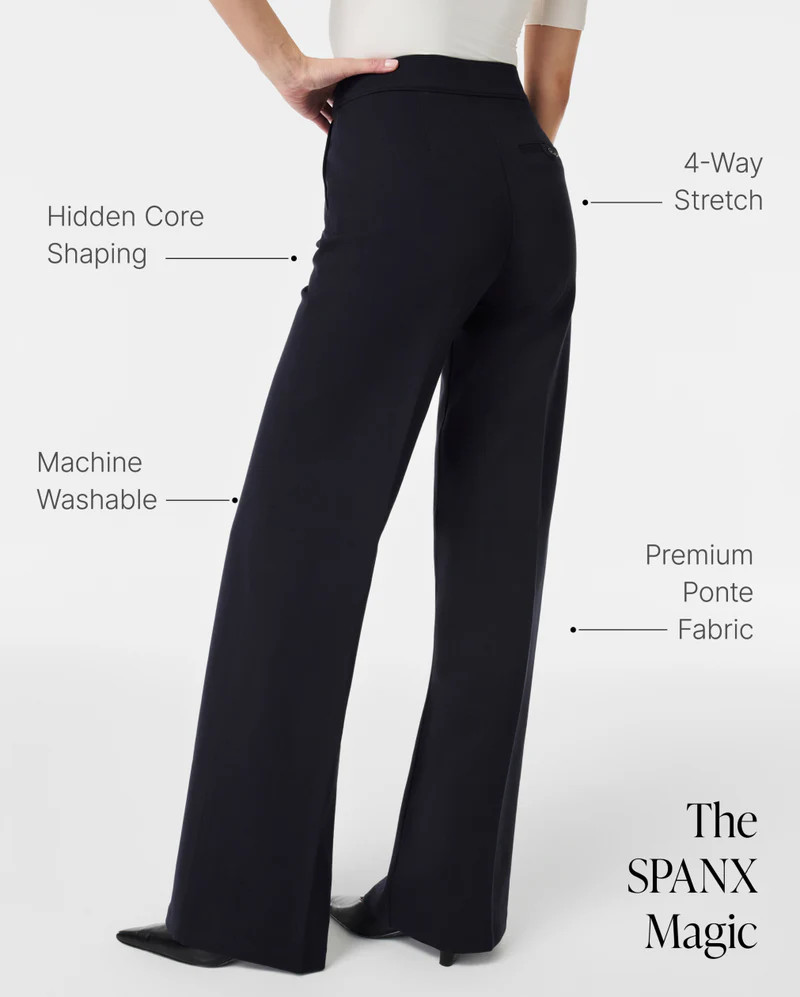 SPANXsmooth™ PerfectFit Ponte Wide Leg Pant in Jacquard | Spanx