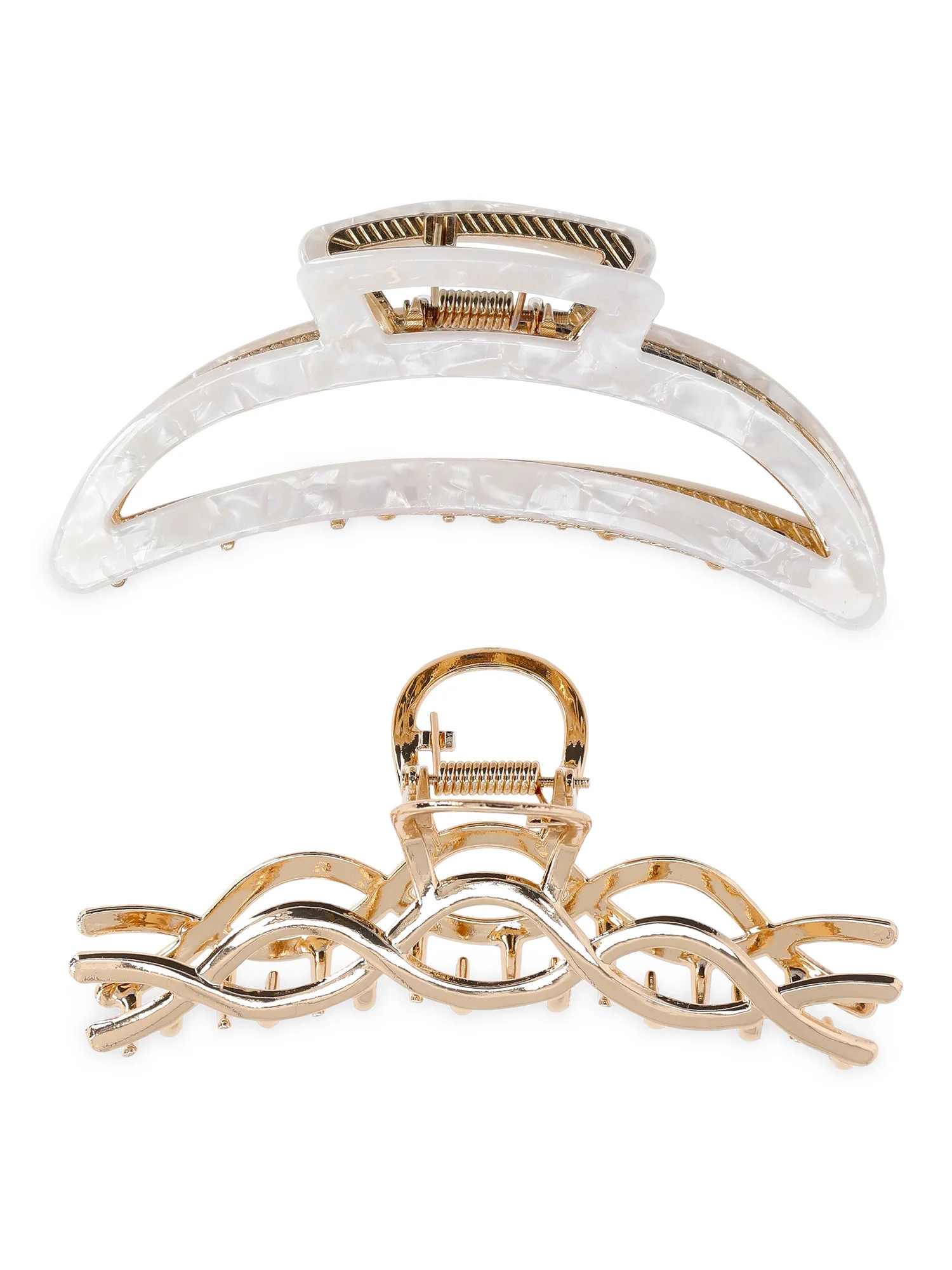 Time and Tru Women's Hair Claw Clips, 2-Pack | Walmart (US)