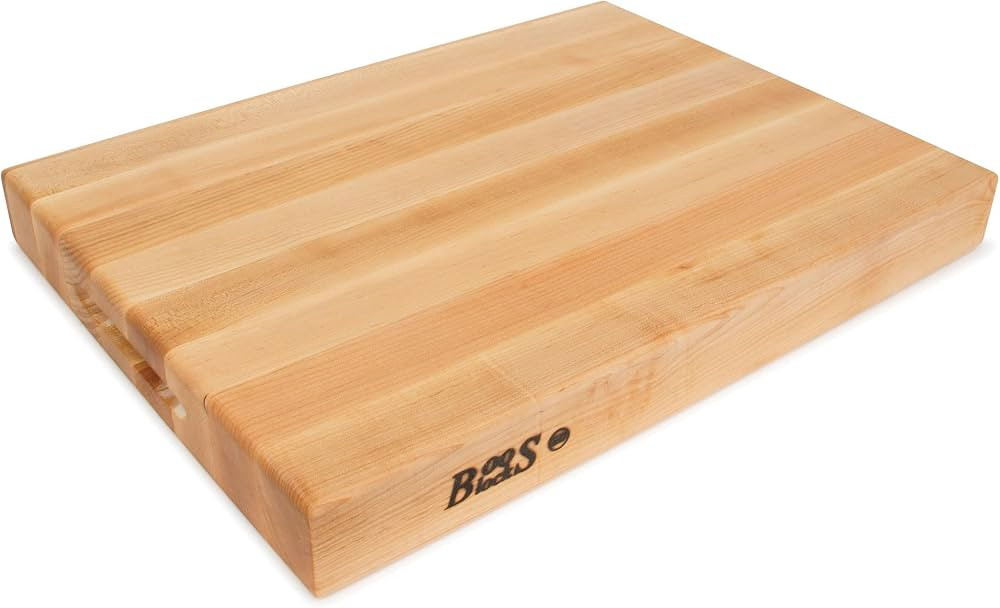 John Boos Maple Wood Cutting Board for Kitchen Prep 24 Inches x 18 Inches, 2.25 Inches Thick Reve... | Amazon (US)