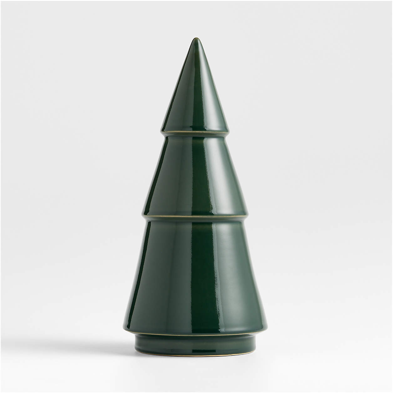 Green Ceramic Holiday Tree Large 15" | Crate & Barrel | Crate & Barrel