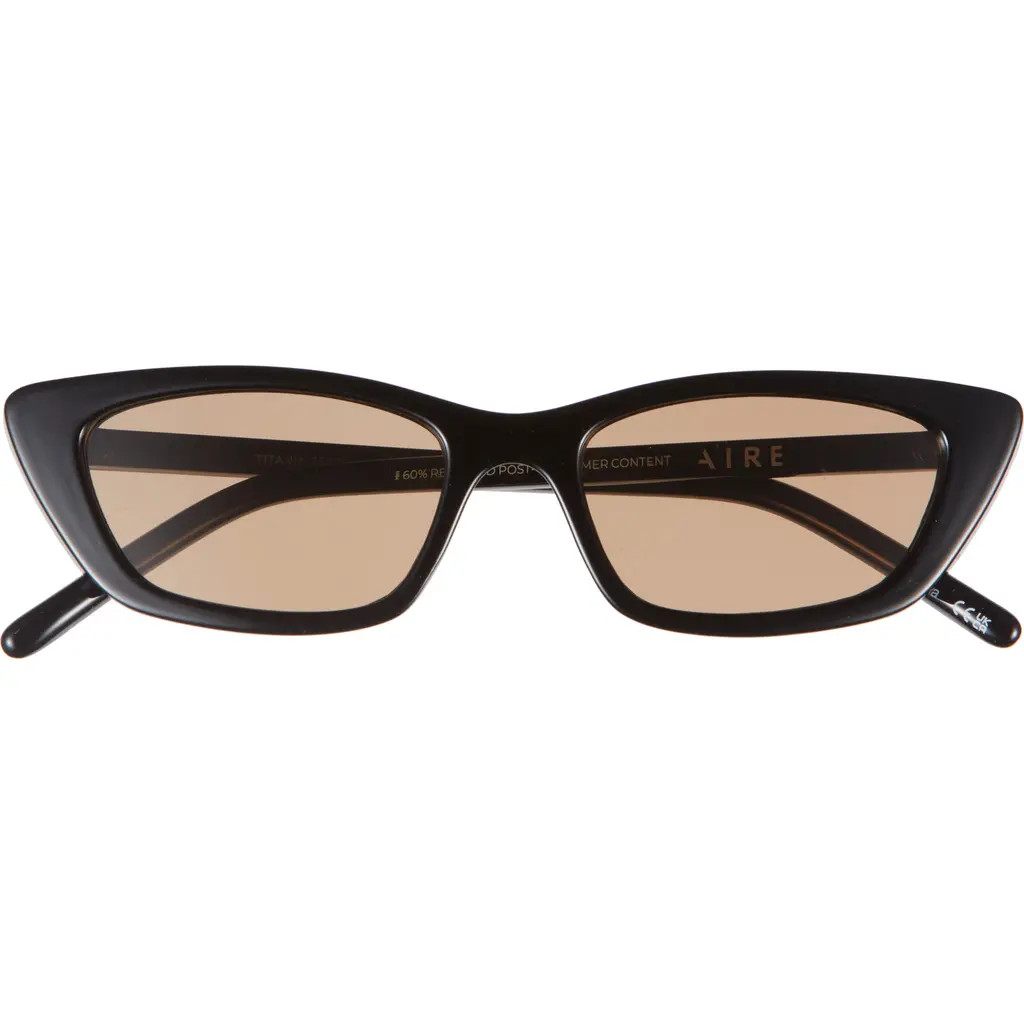 AIRE Titania 51mm Cat Eye Sunglasses in Black at Nordstrom | Nordstrom