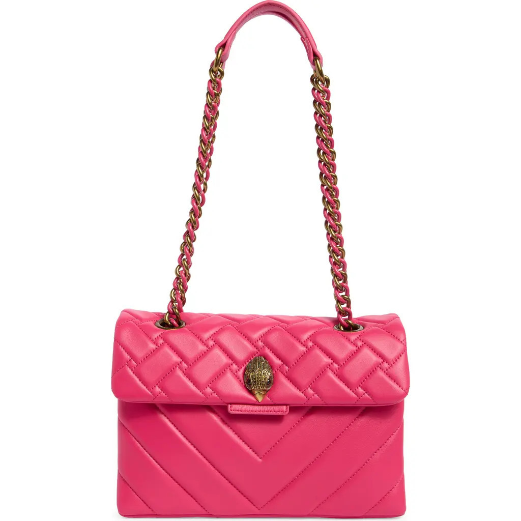 Kurt Geiger London Kensington Quilted Convertible Shoulder Bag in Pink Comb at Nordstrom Rack | Nordstrom Rack