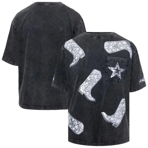 Women's Gameday Couture Gray Dallas Cowboys Cheerleaders Sequin Boots Oversized T-Shirt at Nordstrom, Size X-Large | Nordstrom