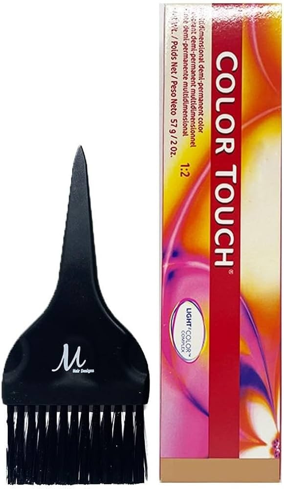 Color Touch 9/01 Very Light Blonde/Natural Ash Hair Color 2 Oz and M Hair Designs Tint Brush (Bun... | Amazon (US)