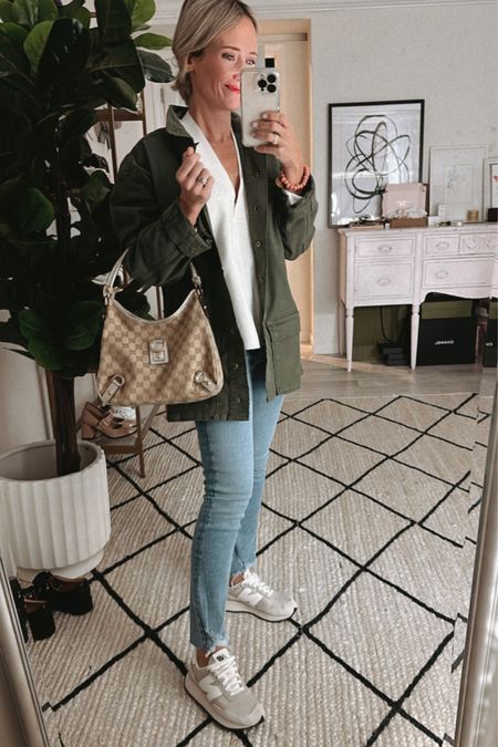 Good American, Jeans, Evereve, mom style, New Balance, Gucci, outfit inspo, mom style, fashion over 40

#LTKstyletip #LTKshoecrush #LTKitbag