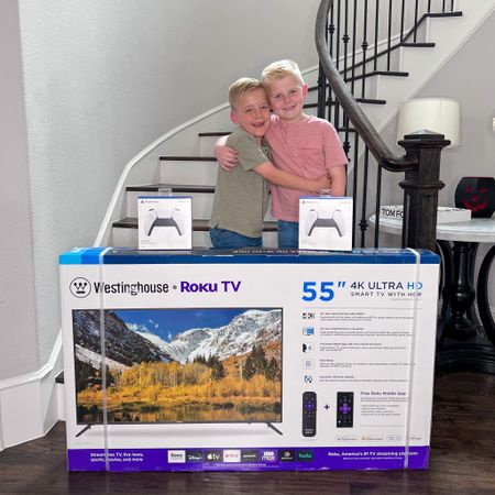 You never know what you are going to find at @Target and we knew just where to go to find the best tech selection! #ad Our boys were ready for a new TV in their playroom for all their gaming needs and we found the perfect option with the Westinghouse 55” UHD LED Roku Smart TV. It was easy to set-up and great quality for the boys gaming needs! We even picked up an extra game to play with their new PS5. Now the challenge will be to get them off the console! #Target #TargetPartner #TargetTopTech #TopTech #HolidayGifts #vonbk 

#LTKHoliday