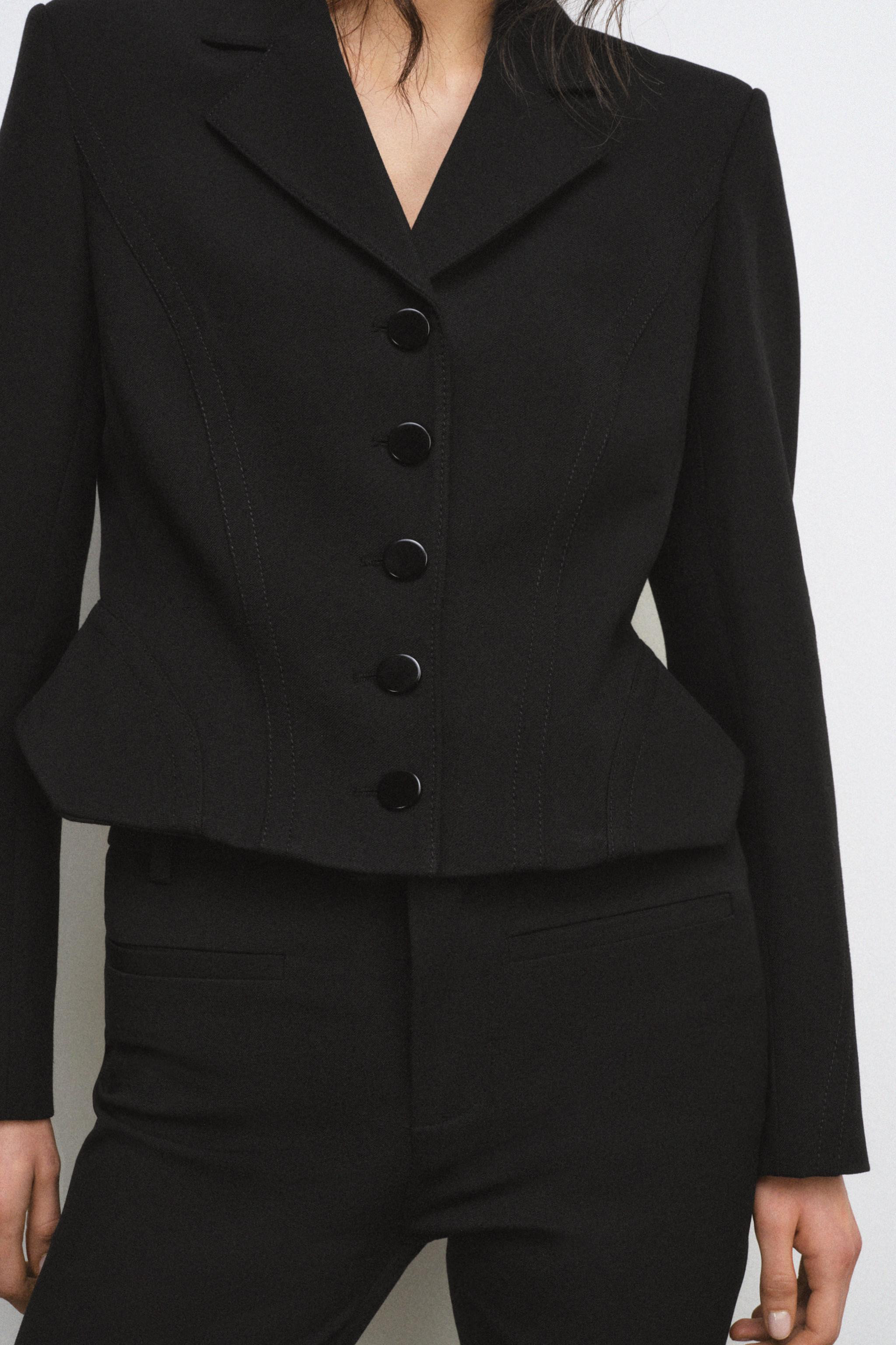 CROPPED TOPSTITCHED BLAZER ZW COLLECTION | Zara US