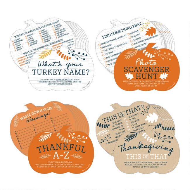 Happy Thanksgiving Assorted Games 4 Pack | World Market