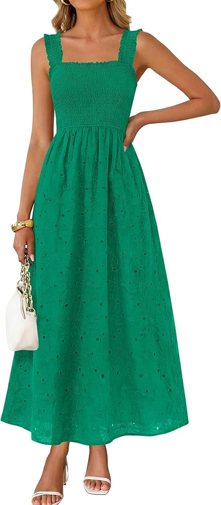 KIRUNDO Summer Lace Dress Vacation Outfits for Women 2026 Wedding Guest Dresses Maxi Beach Boho S... | Amazon (US)