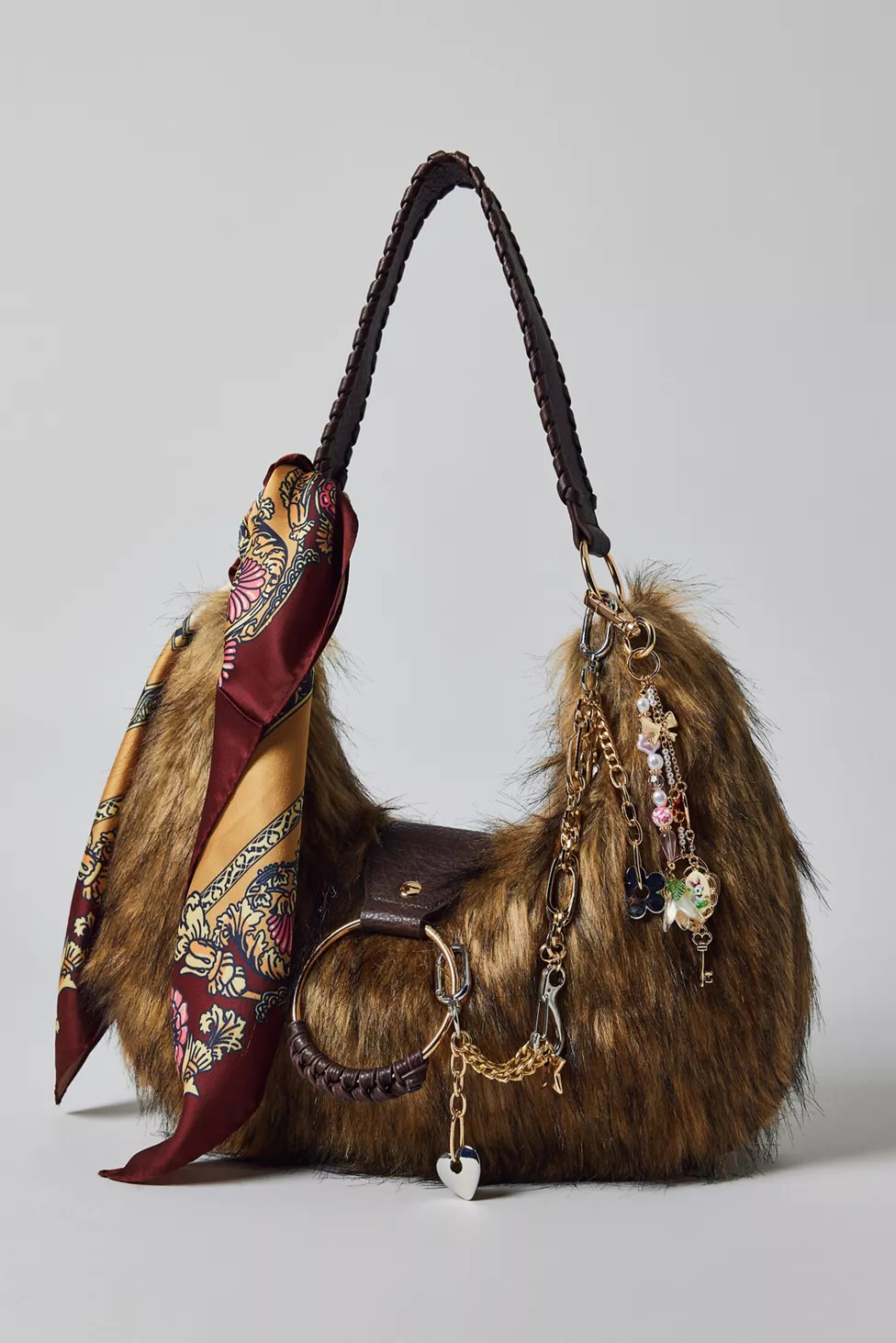 Silence + Noise Yasmin Faux Fur Hobo Bag | Urban Outfitters (US and RoW)