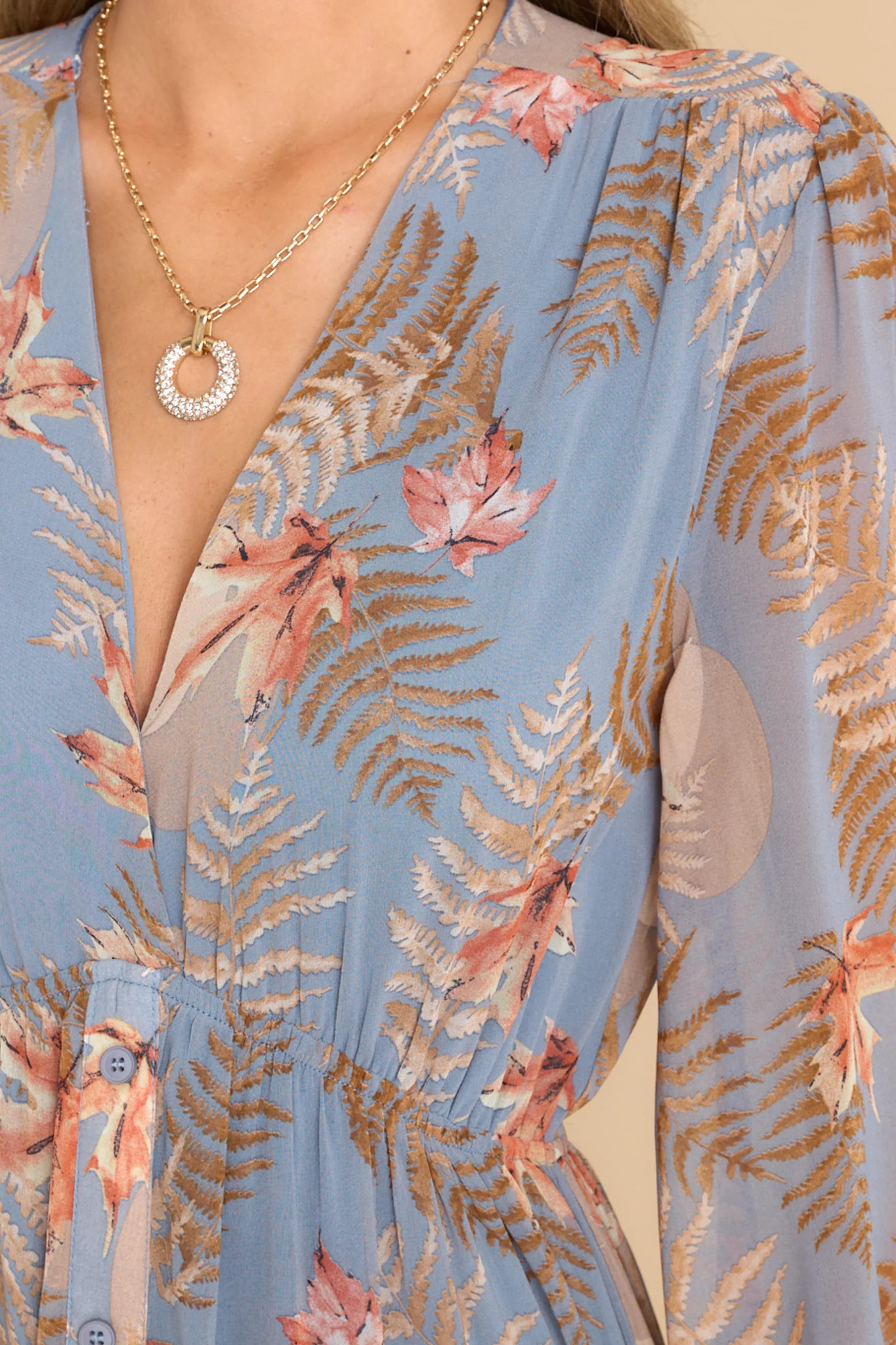 Enchanting Touch Sky Blue Print Maxi Dress | Red Dress 