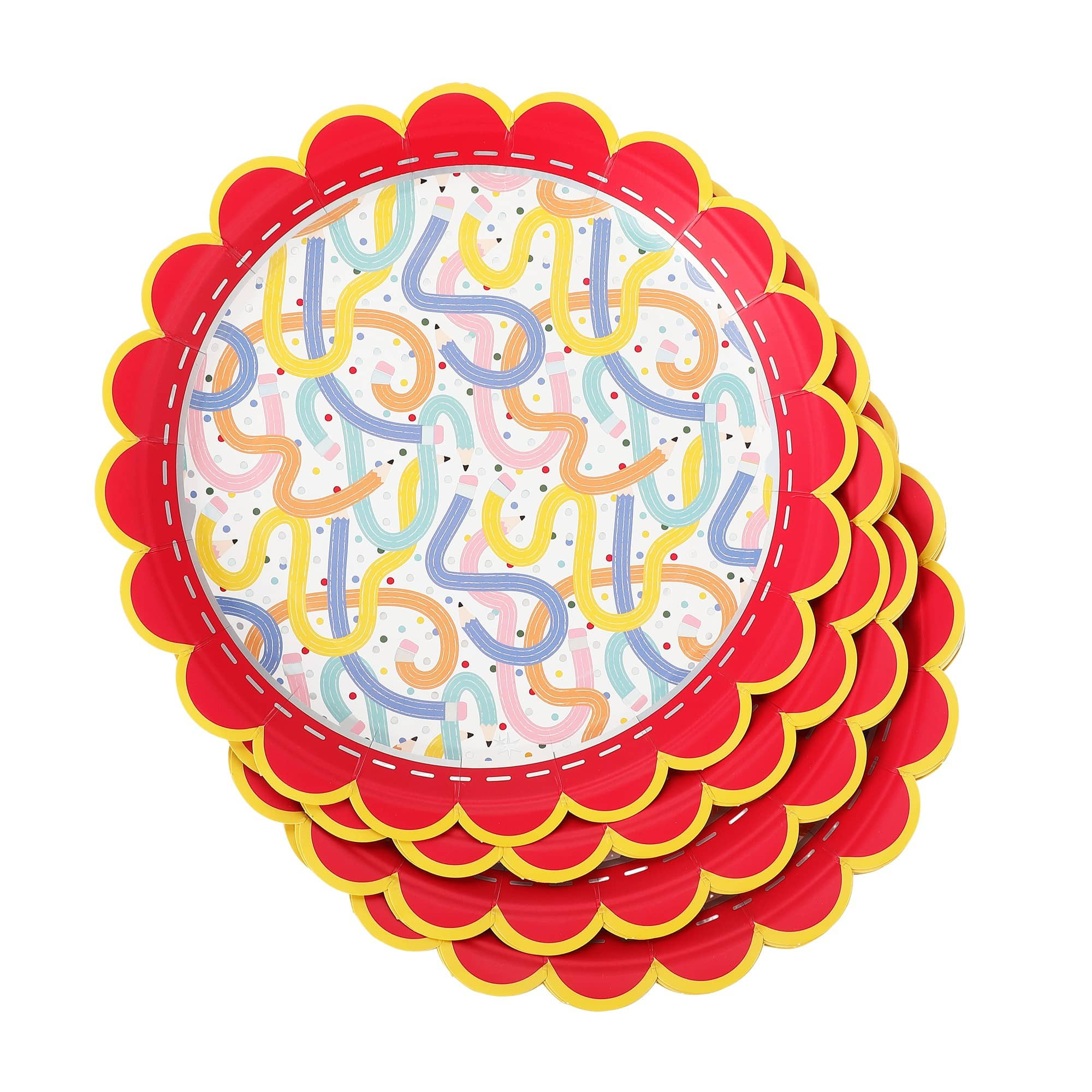 Pencil Play 10" Dinner Plates (10 ct) | Packed Party