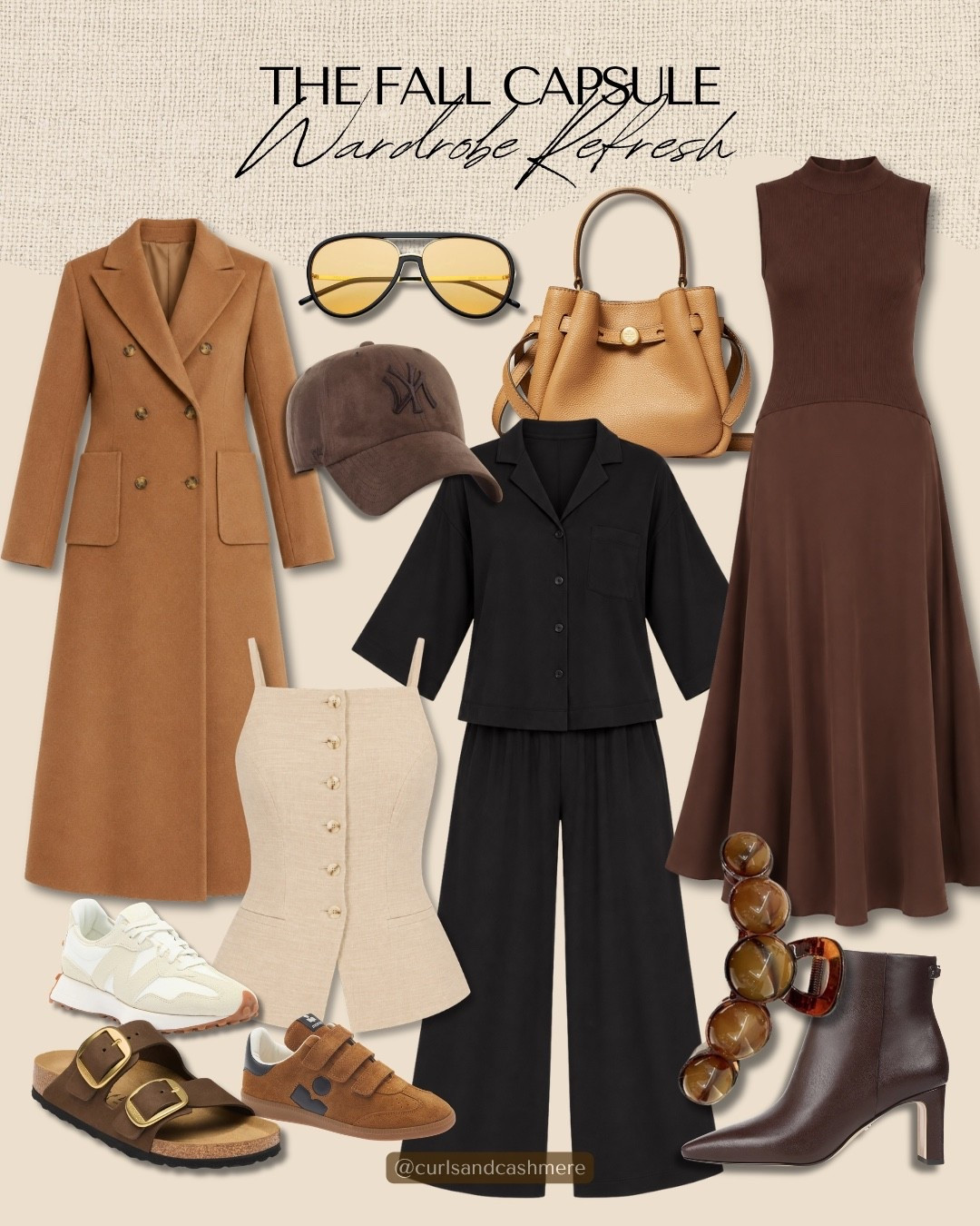 Fall capsule, refreshed 🤎 I’m leaning into chocolate brown, camel, black and cream right now, with a few accessories that make the basics feel completely different.

fall capsule wardrobe, chocolate brown outfit, camel coat, fall dresses, fall shoes, suede sneakers, fall accessories, neutral fall outfits, women’s fall fashion, capsule wardrobe ideas, fall outfit inspiration, CurlsandCashmere

#LTKSeasonal #LTKWorkwear #LTKOver40