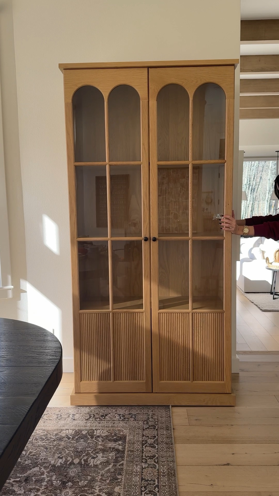 New wood cabinet that looks amazing AND has so much storage!!👏🏻👏🏻

Dining room
Breakfast nook
Home decor 

#LTKHome