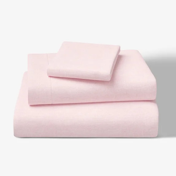 Mainstays Kids 100% Cotton Percale Bed Sheet Set, Twin, Light Pink, 3 Pieces | Walmart (US)